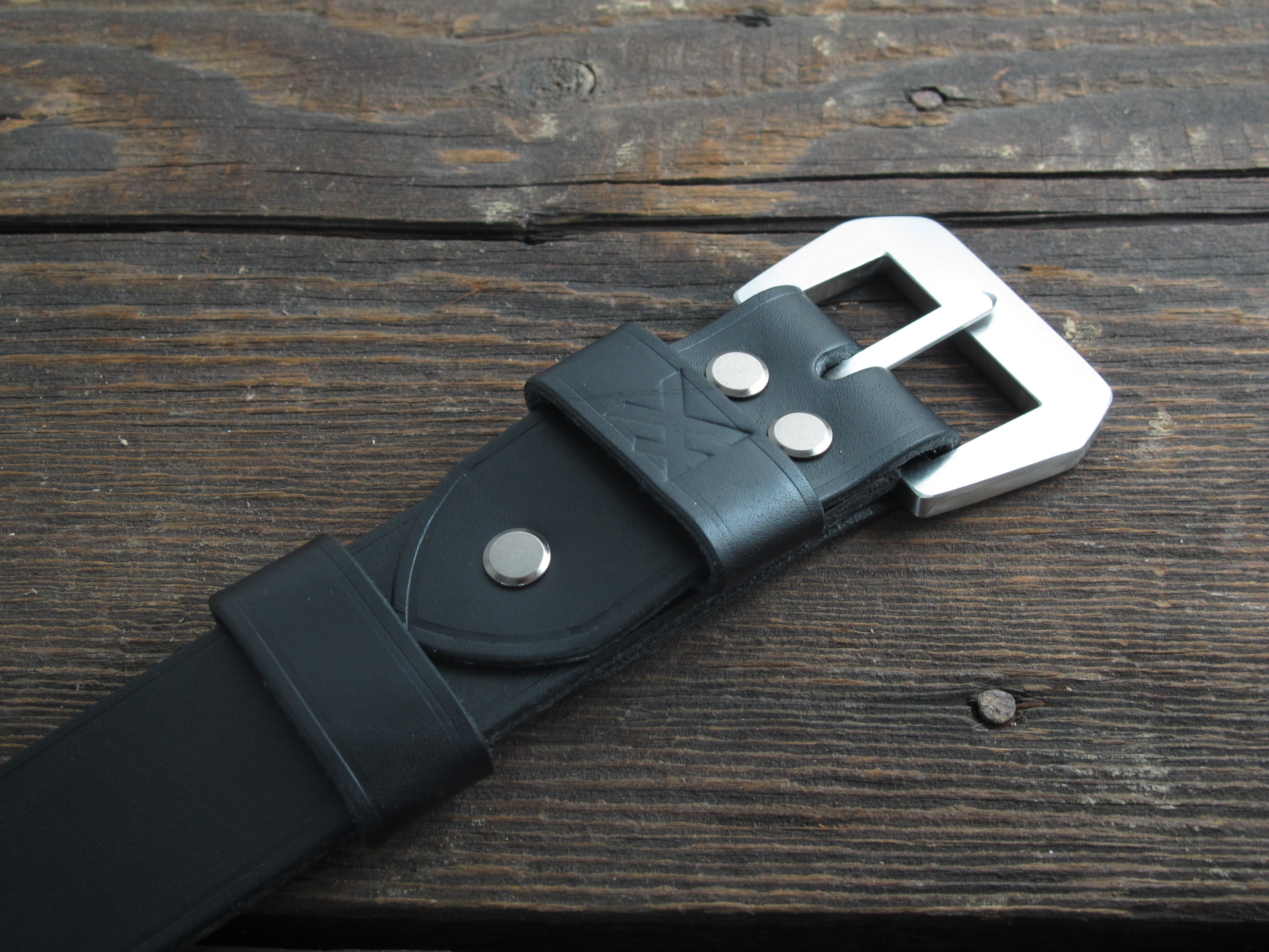 Handmade jeans belt with GPF style buckle - Image 5