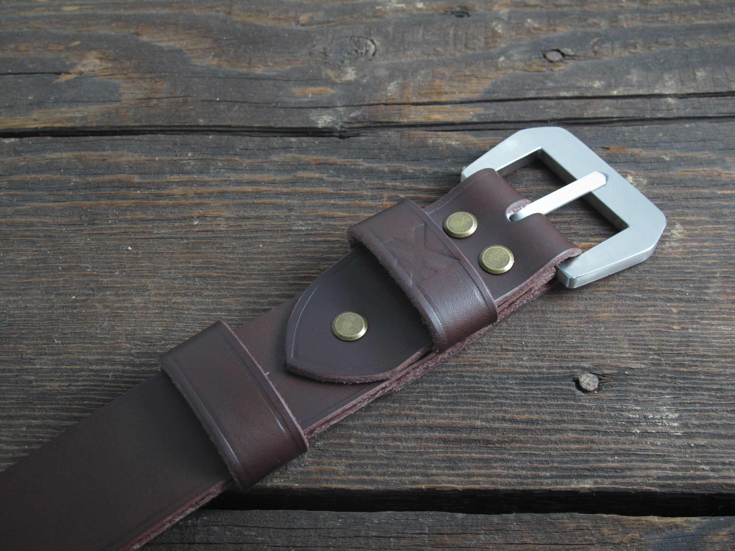 Handmade jeans belt with GPF style buckle - Image 8