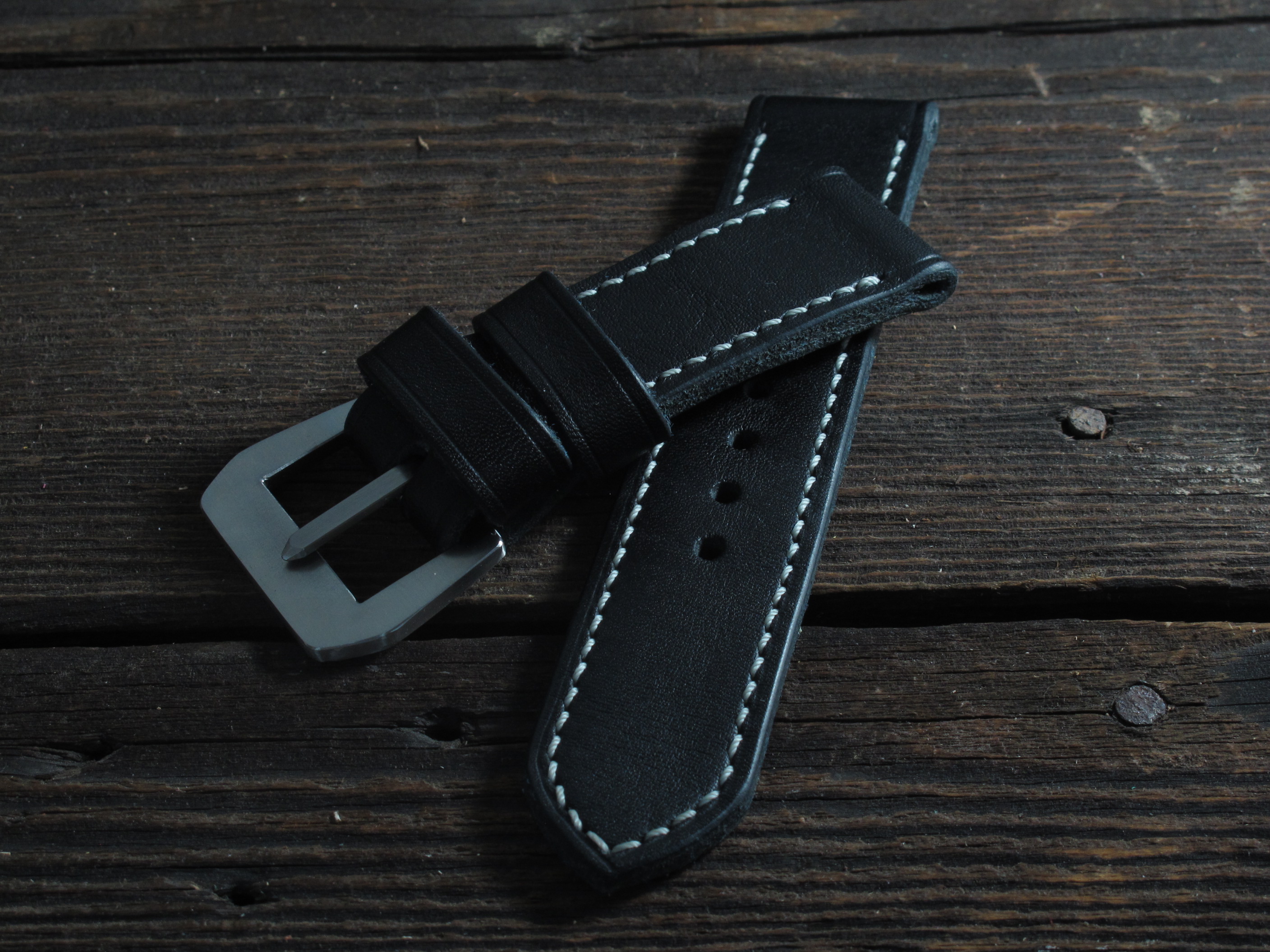 "Nero III" handmade leather strap - Image 3