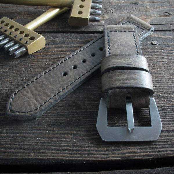 "Grigio" handmade leather strap