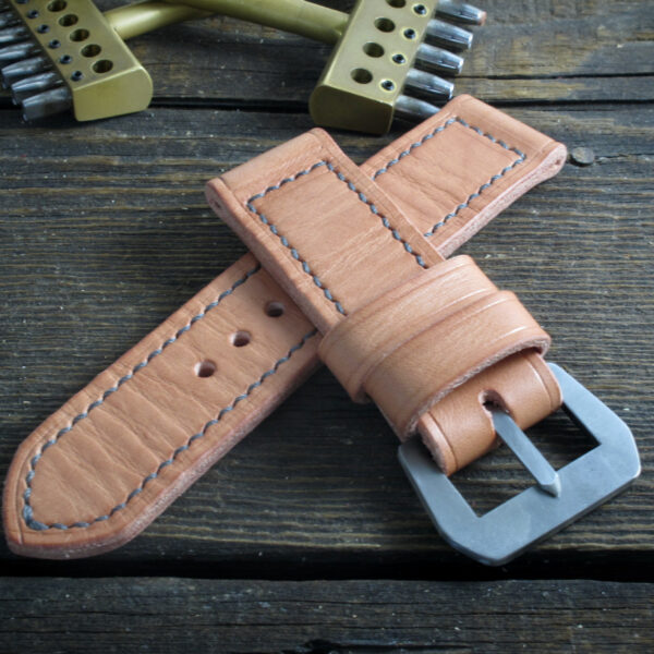 "Pink" handmade leather strap