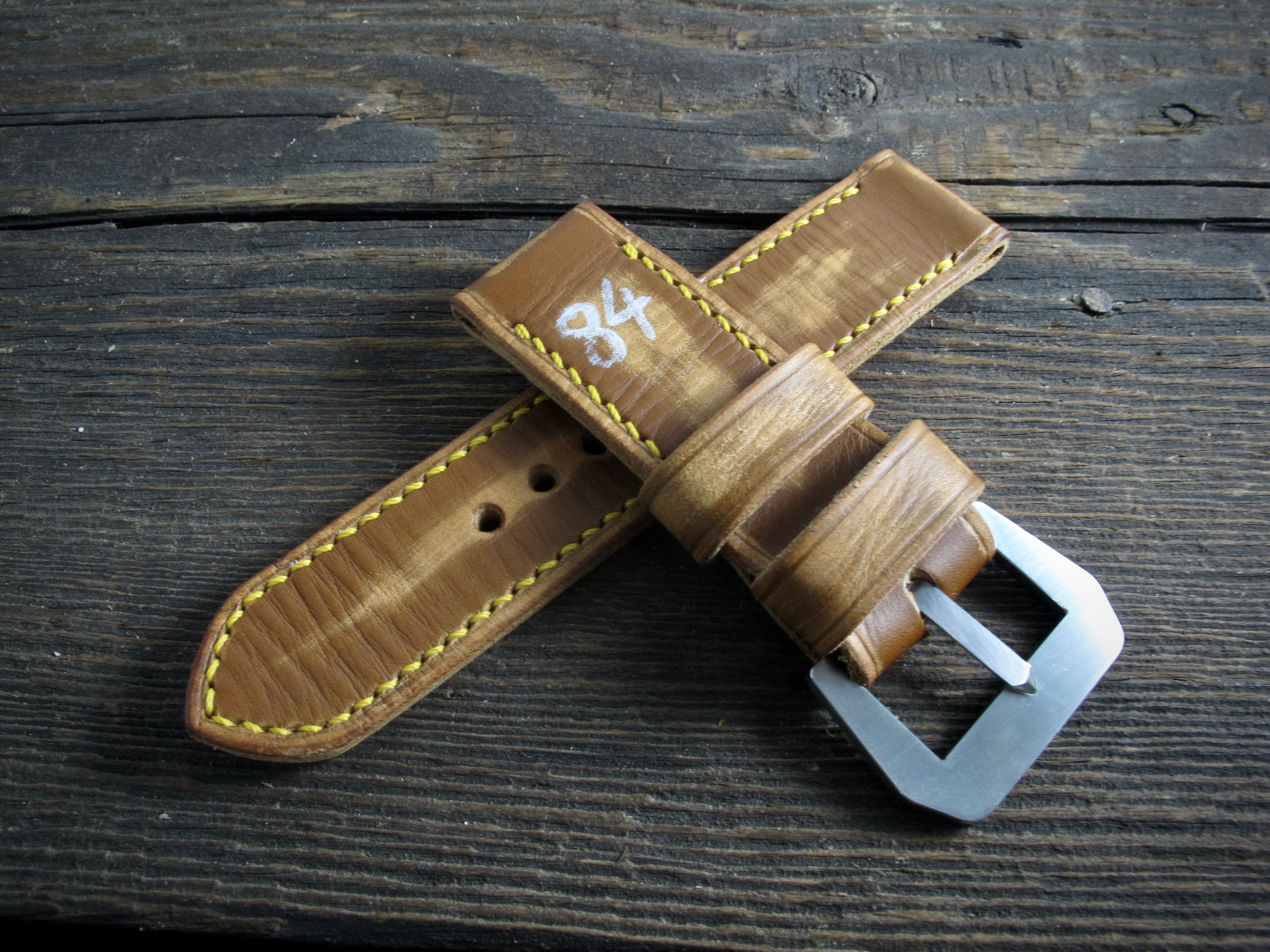 "84" handmade leather strap