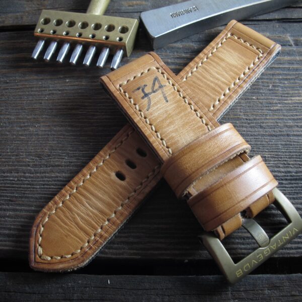 "74" handmade leather strap