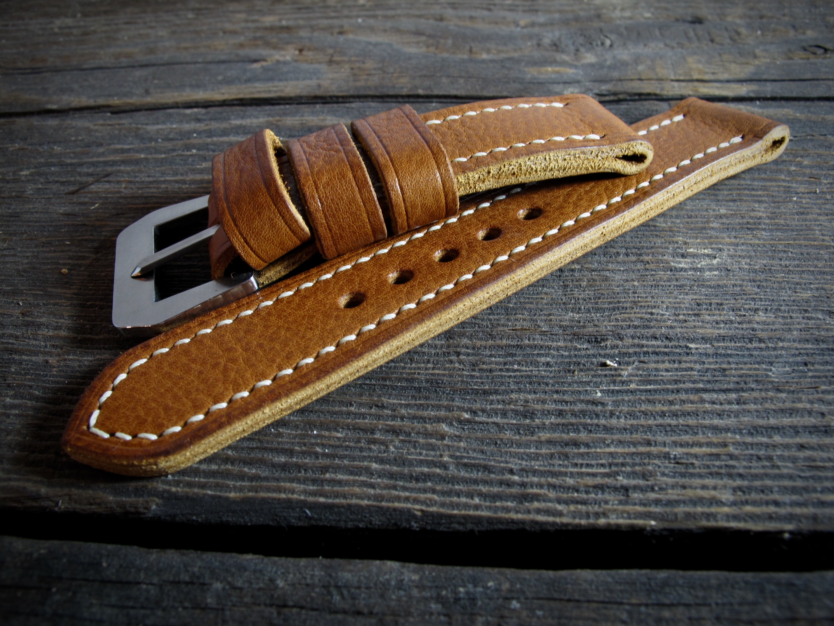 "Pumpkin II" handmade leather strap - Image 2