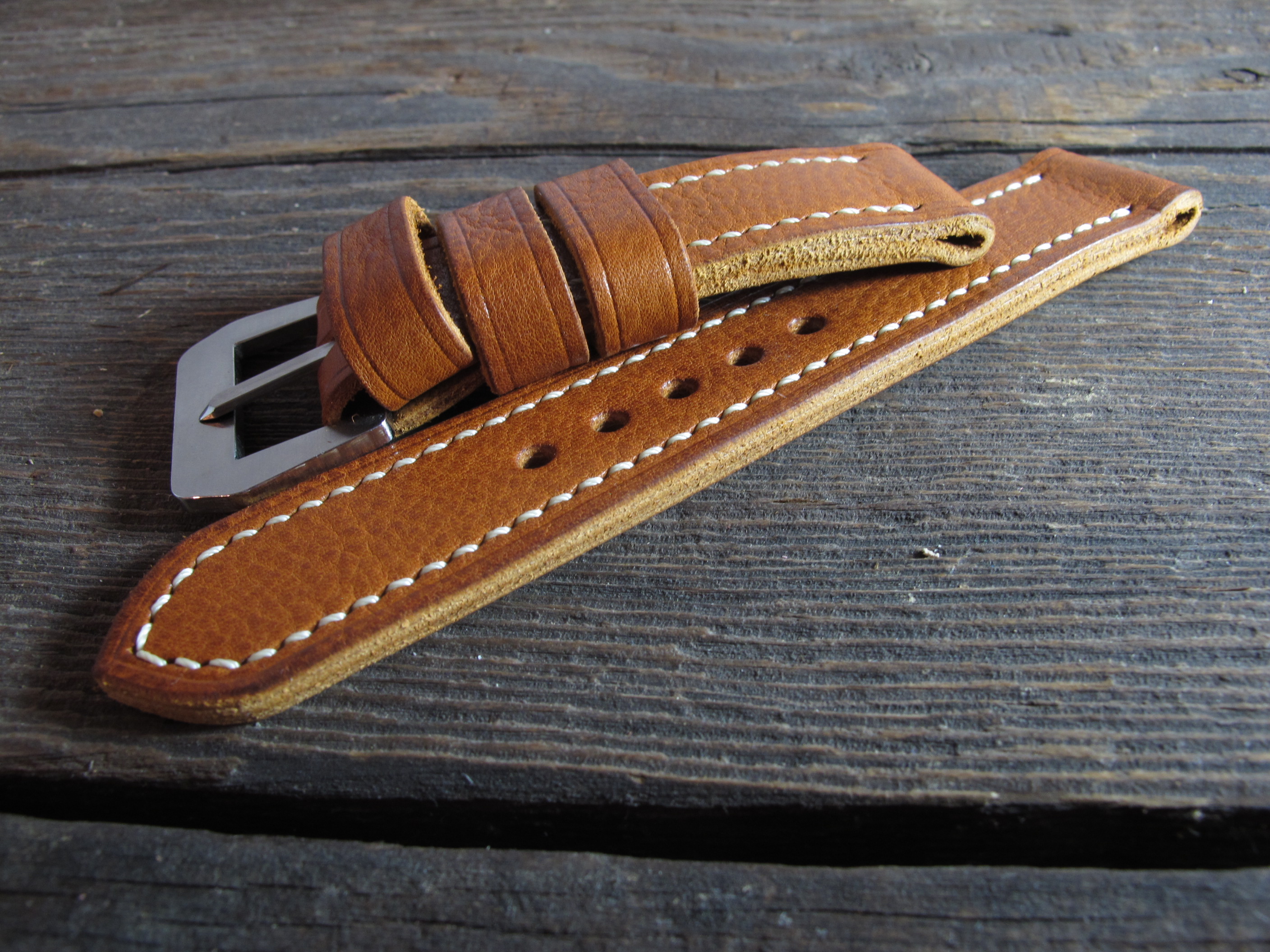 "Pumpkin II" handmade leather strap - Image 3