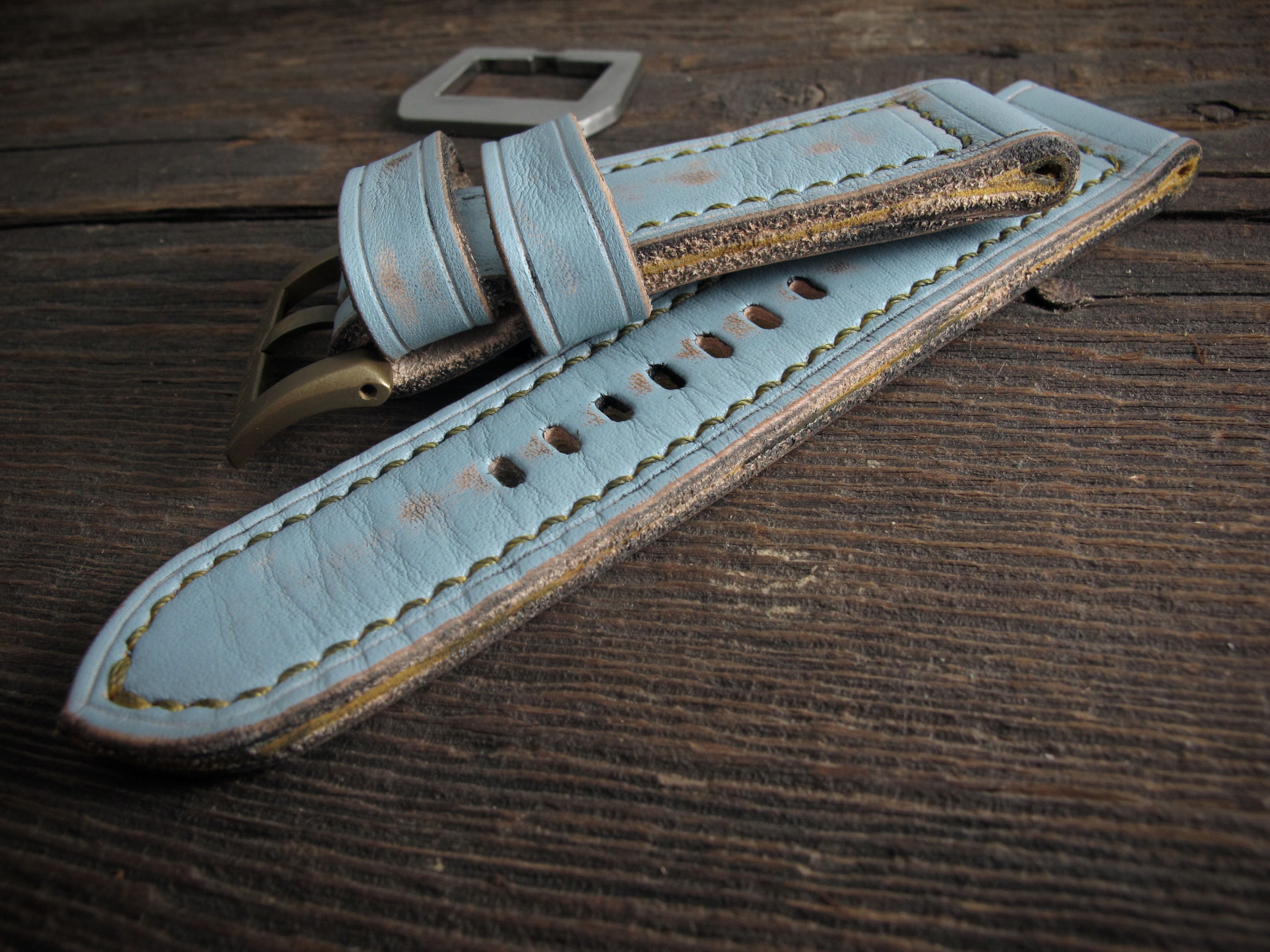 "Azzuro II" handmade leather strap - Image 4