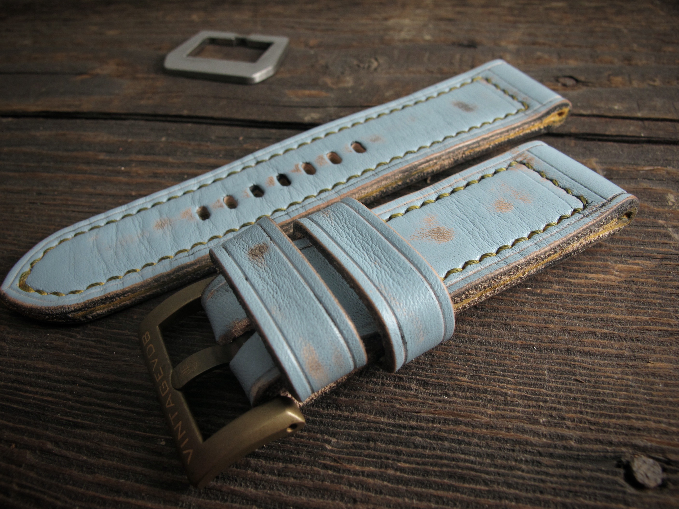 "Azzuro II" handmade leather strap - Image 3
