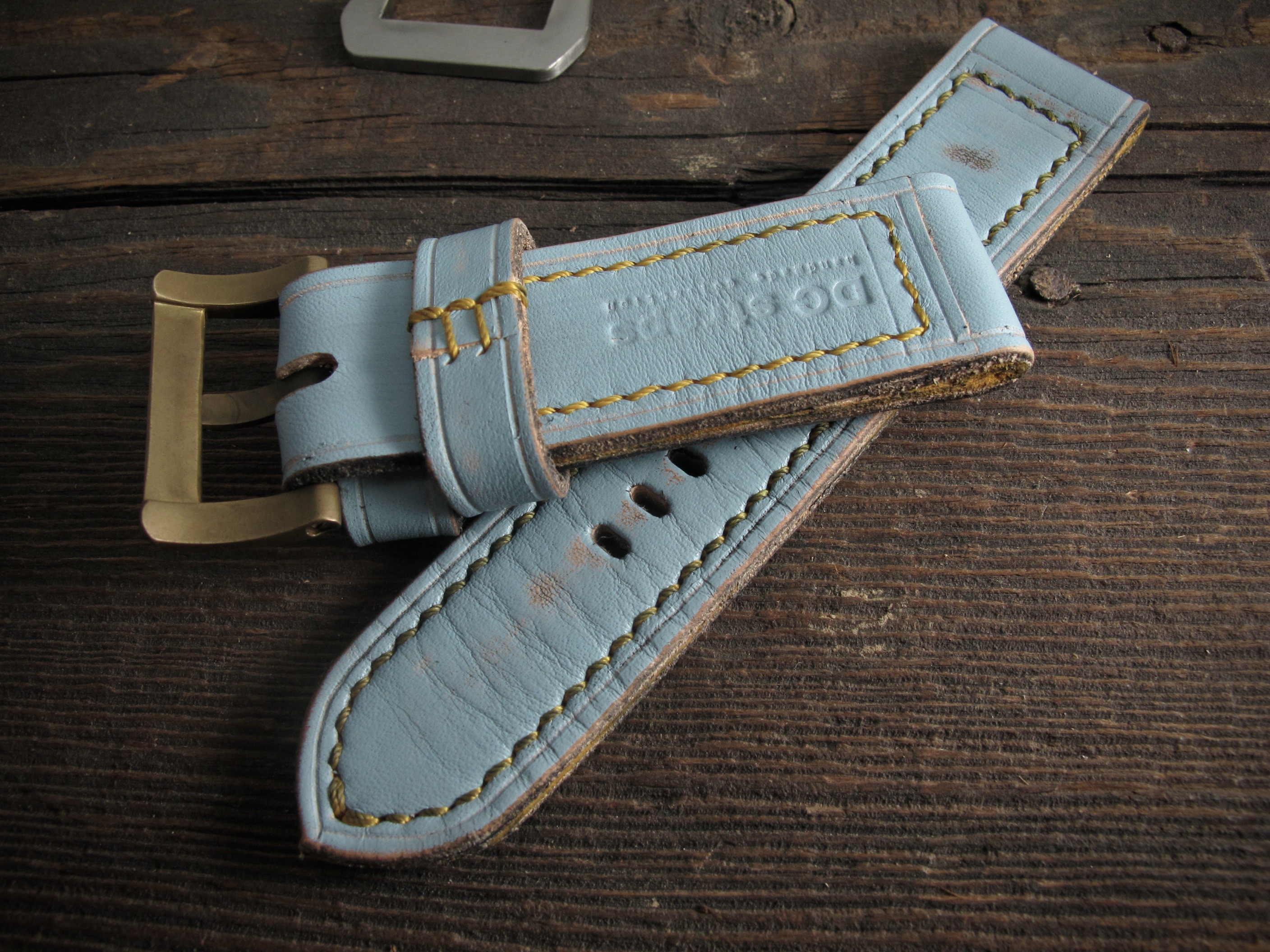 "Azzuro II" handmade leather strap - Image 5