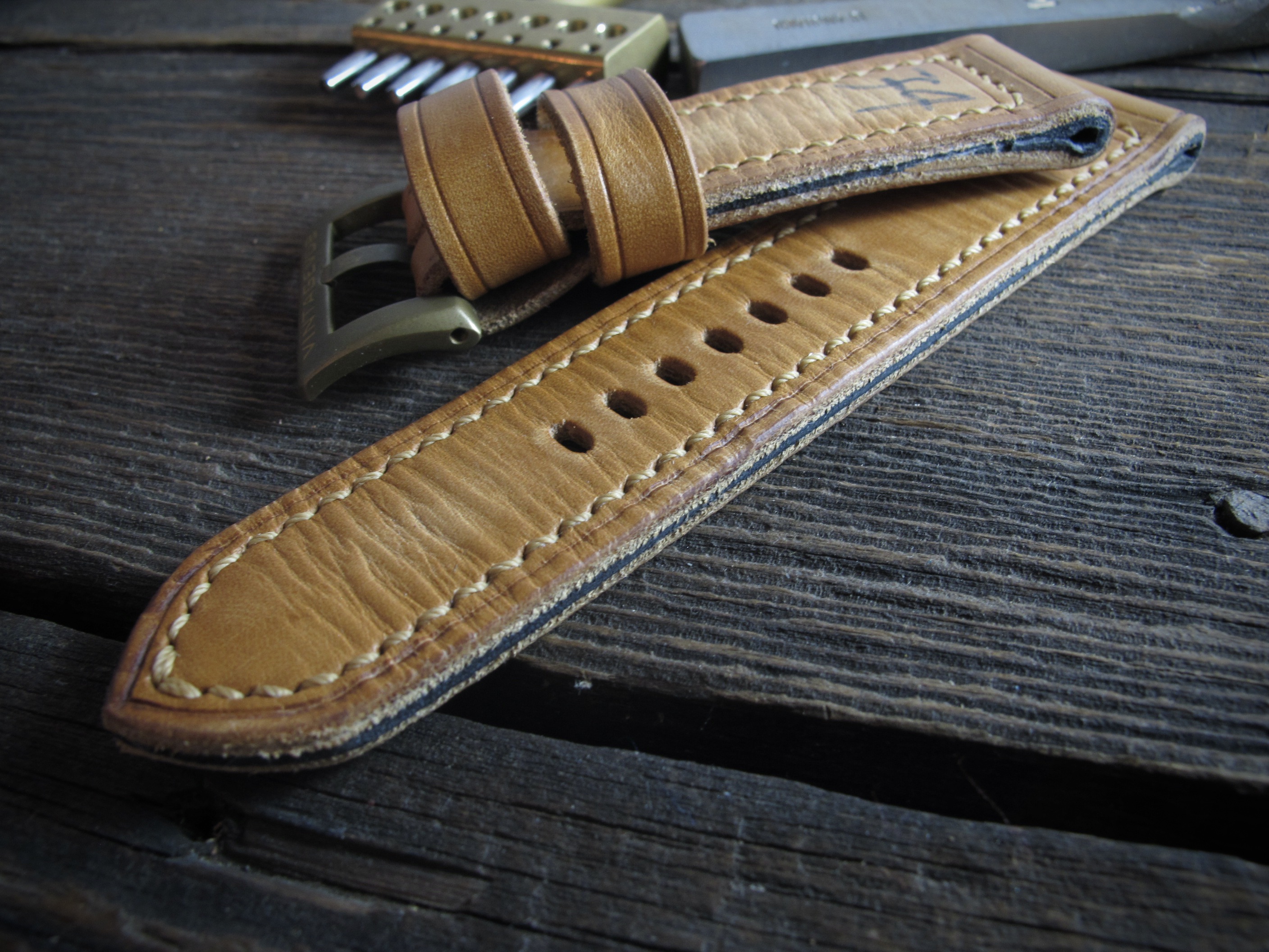 "74" handmade leather strap - Image 4