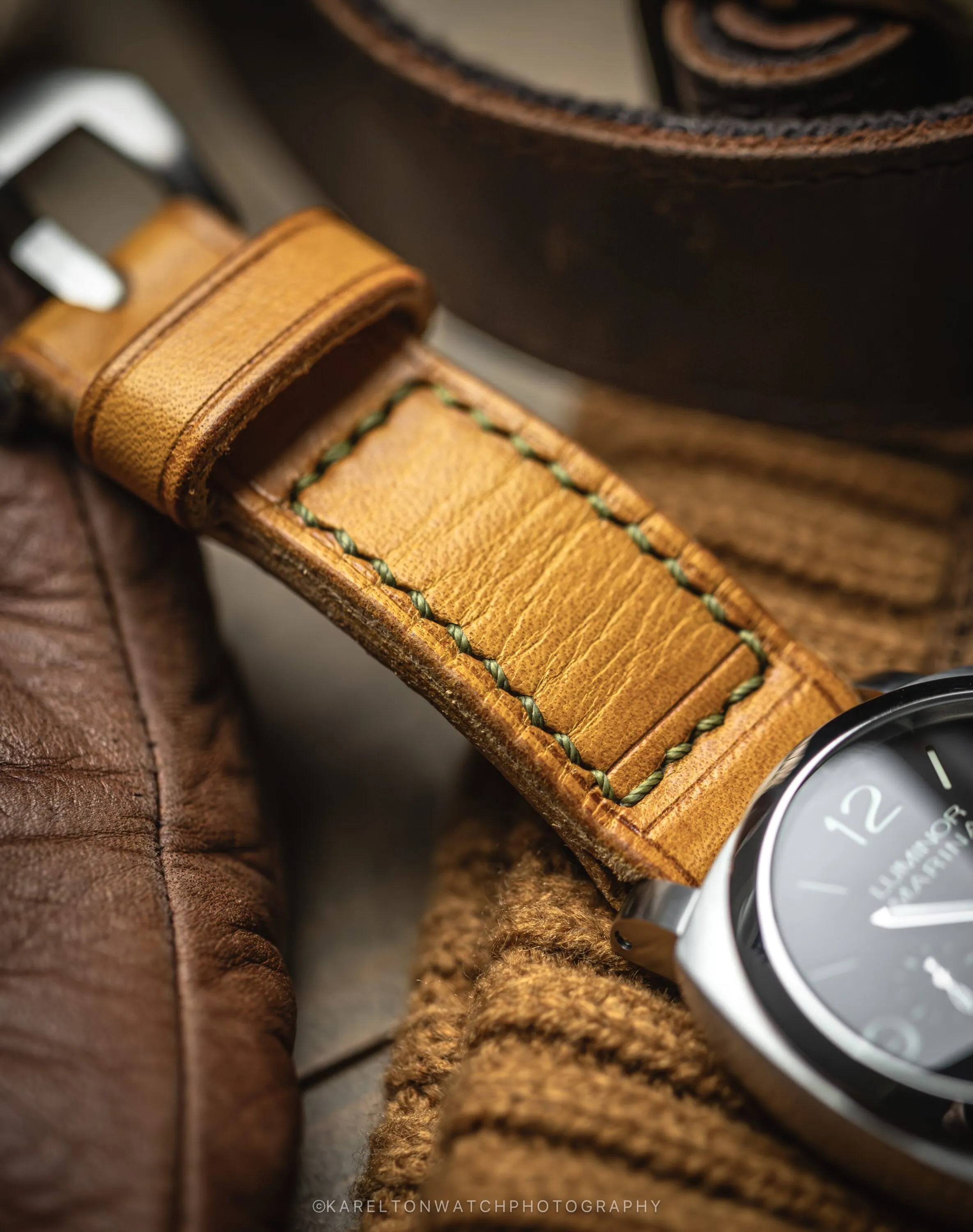 Panerai-00312-handmade-yellow-leather strap