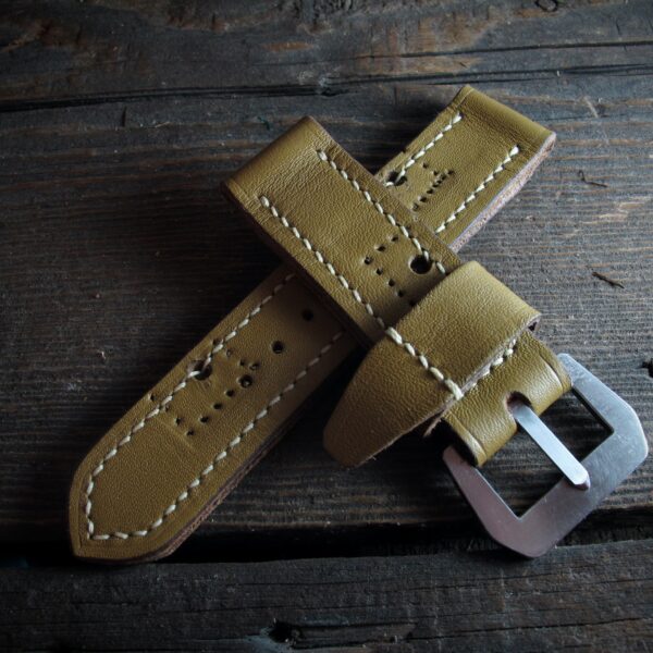 "M.A.T-02" handmade french ammo leather strap