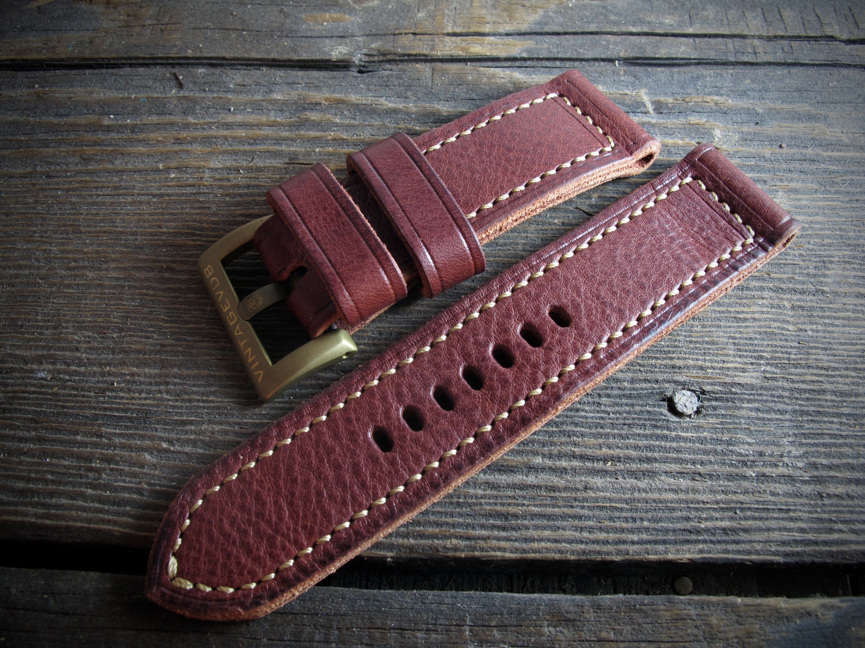 "Ruby" Handmade Ruby Red Leather Strap - Image 2