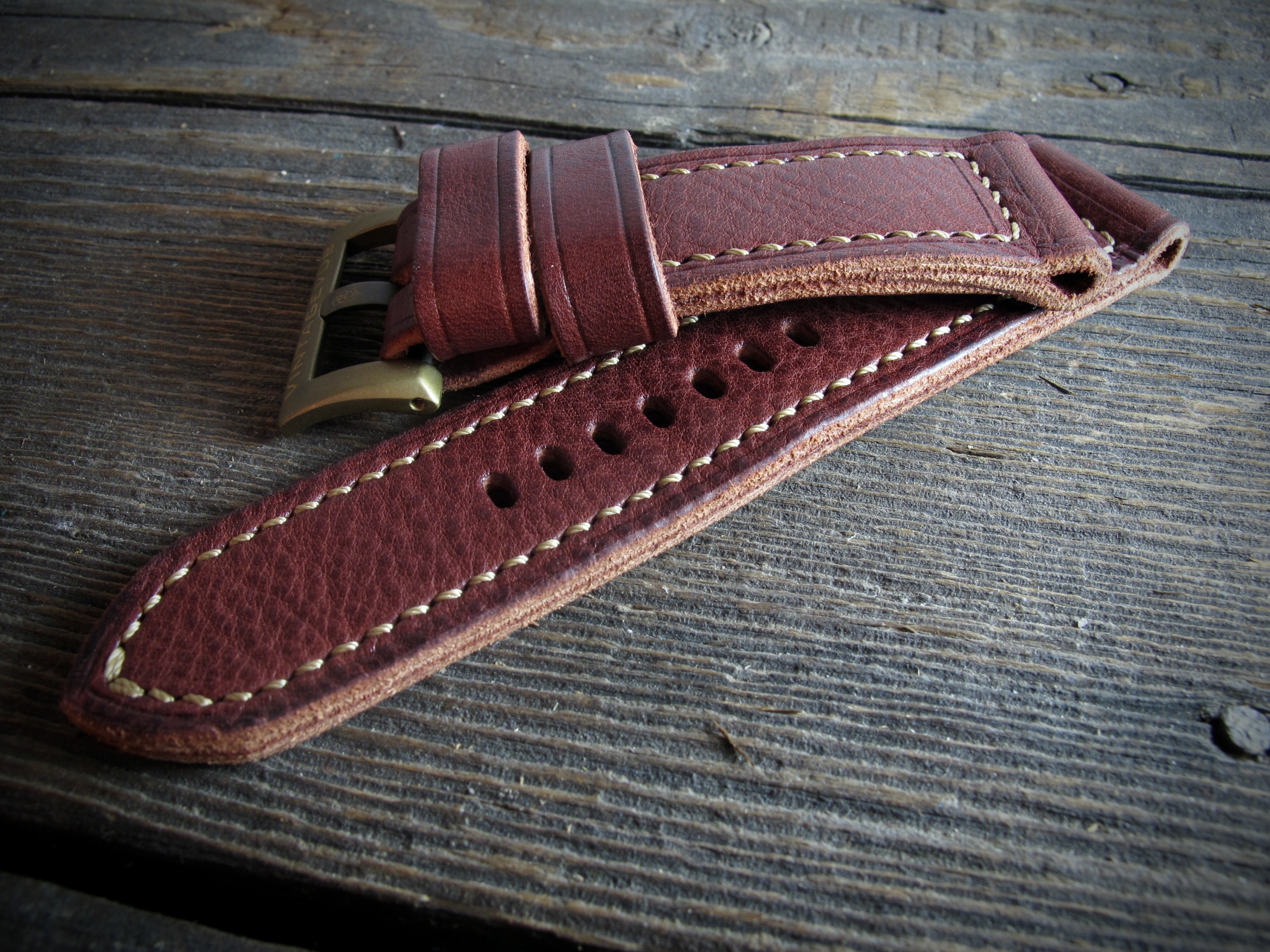 "Ruby" Handmade Ruby Red Leather Strap - Image 5