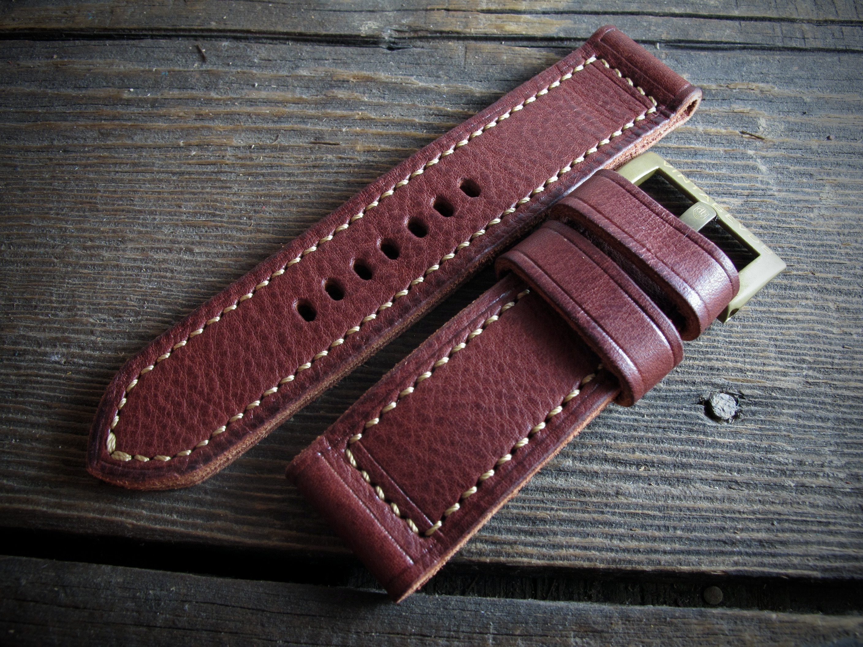 "Ruby" Handmade Ruby Red Leather Strap - Image 3