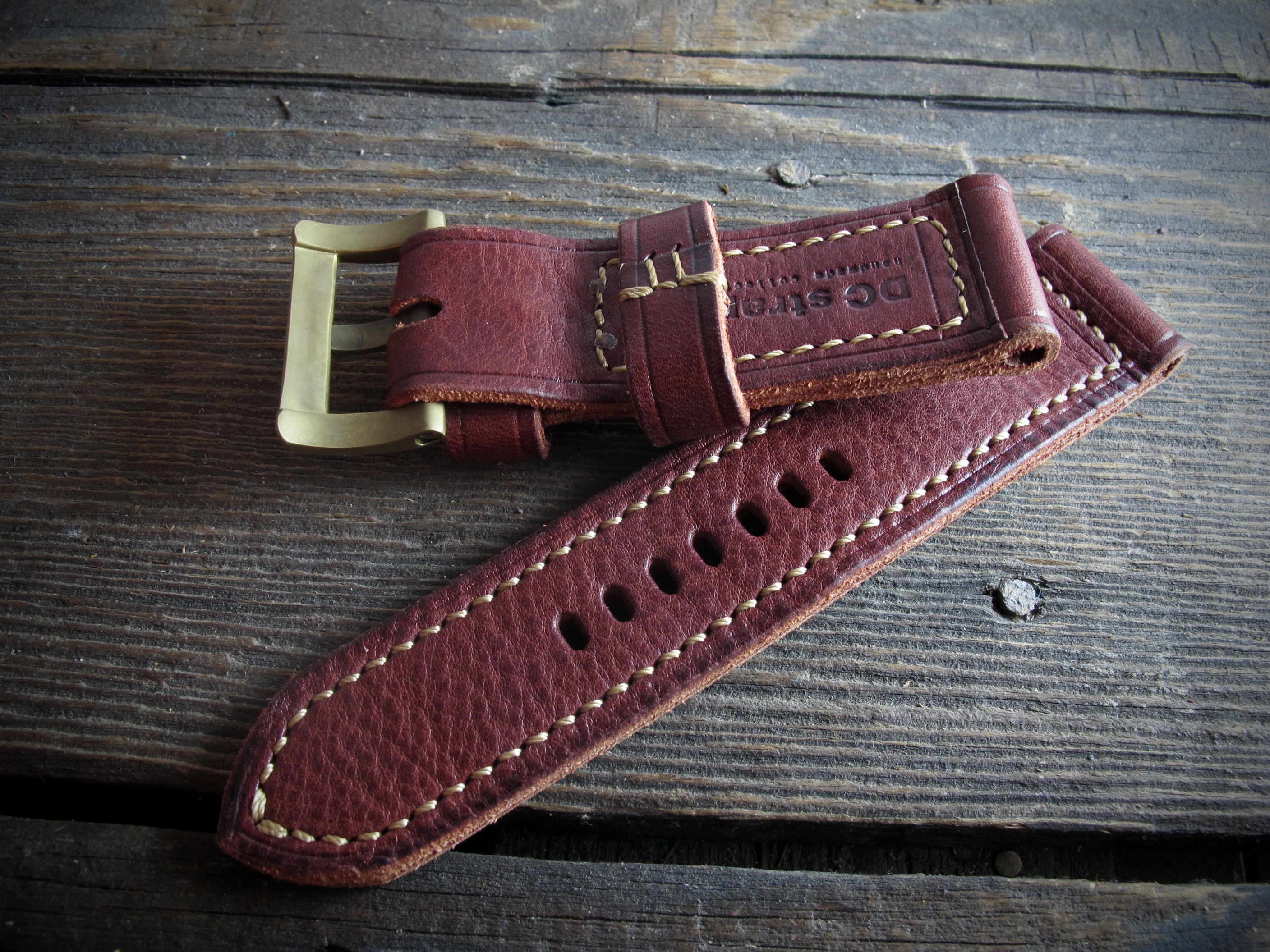 "Ruby" Handmade Ruby Red Leather Strap - Image 4