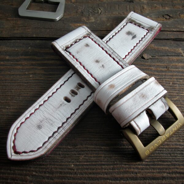 "Alba" handmade leather strap