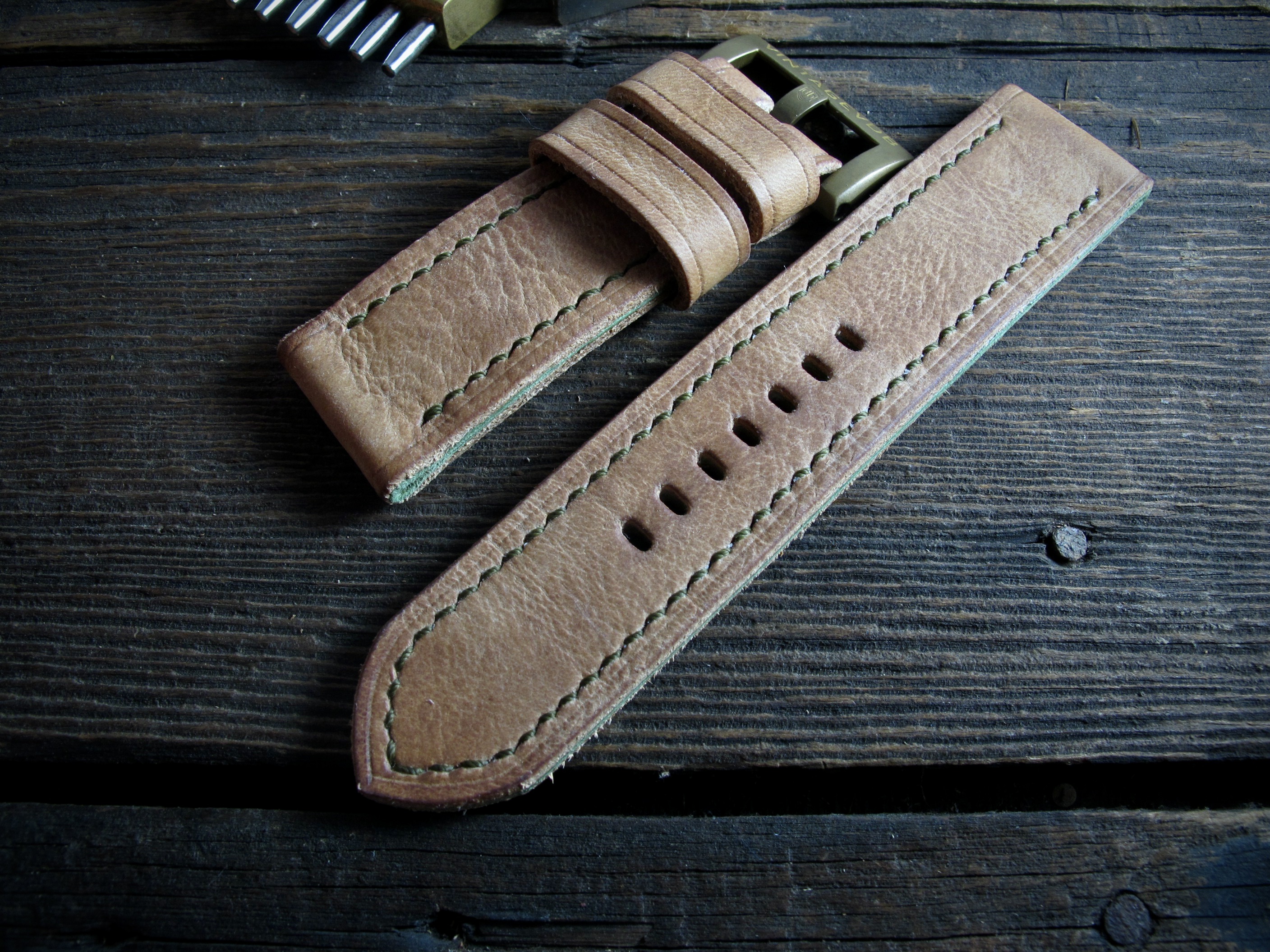 "NN26" Handmade Nubuck Leather Strap - Image 2
