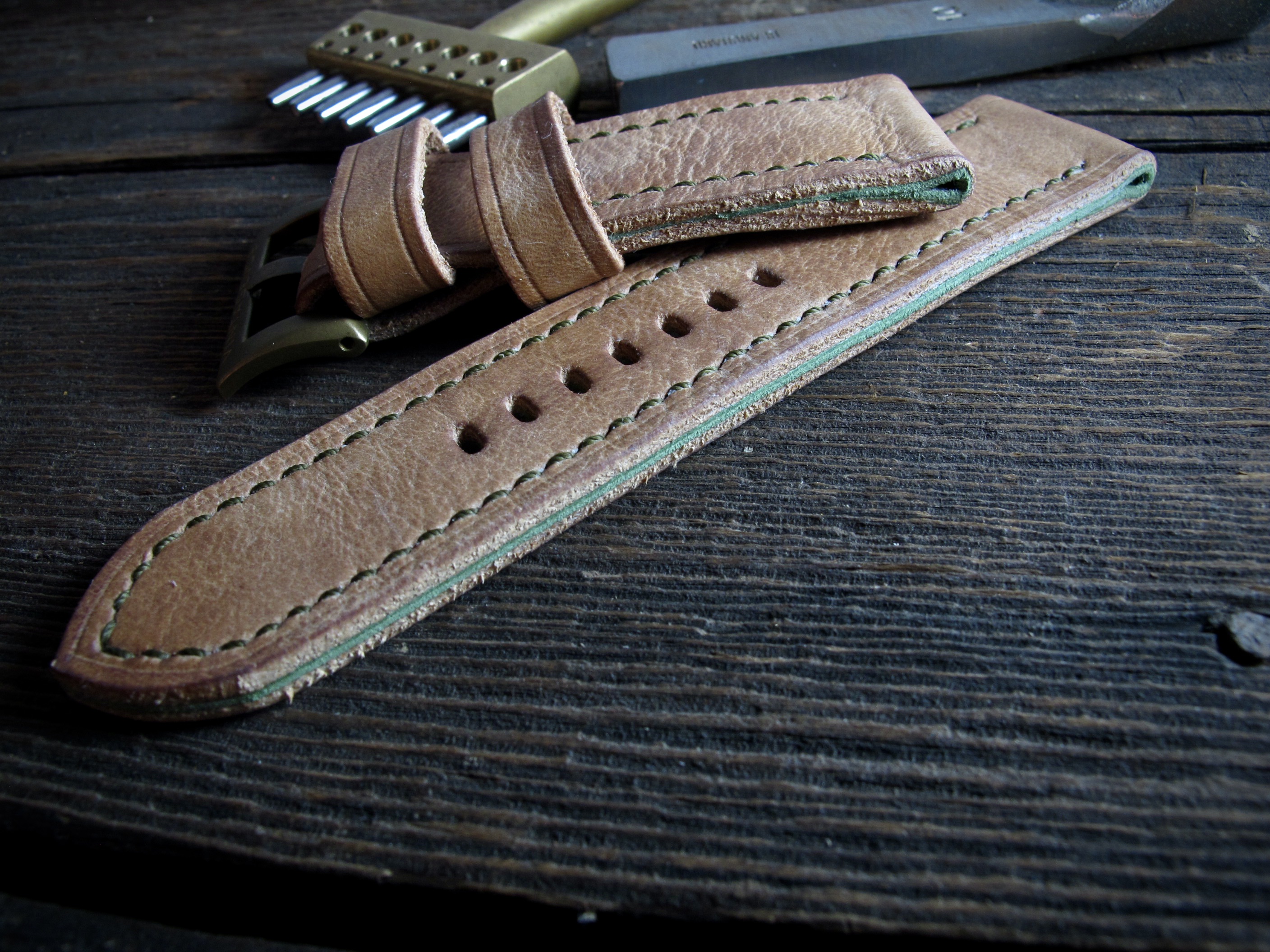 "NN26" Handmade Nubuck Leather Strap - Image 3